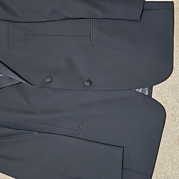 RALPH Lauren Mens Black Two Button 100% wool Blazer Jacket black - Picture 3 of 12